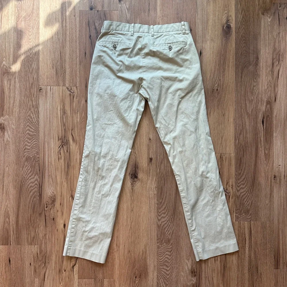 Murano Wardrobe Essentials Mens Khaki Chino Pants 32x34 Front Stretch Cotton